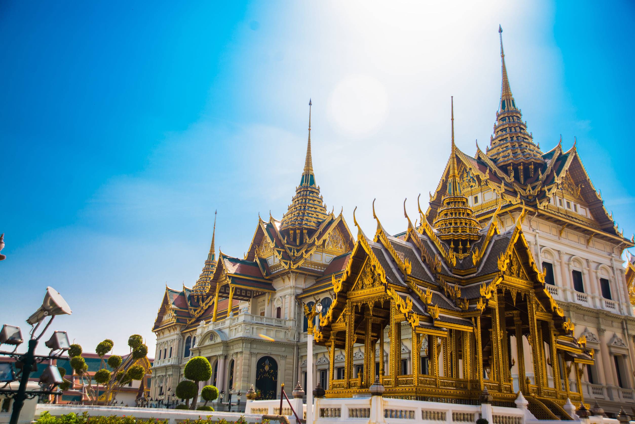 The Grand Palace In Bangkok Under The Sun